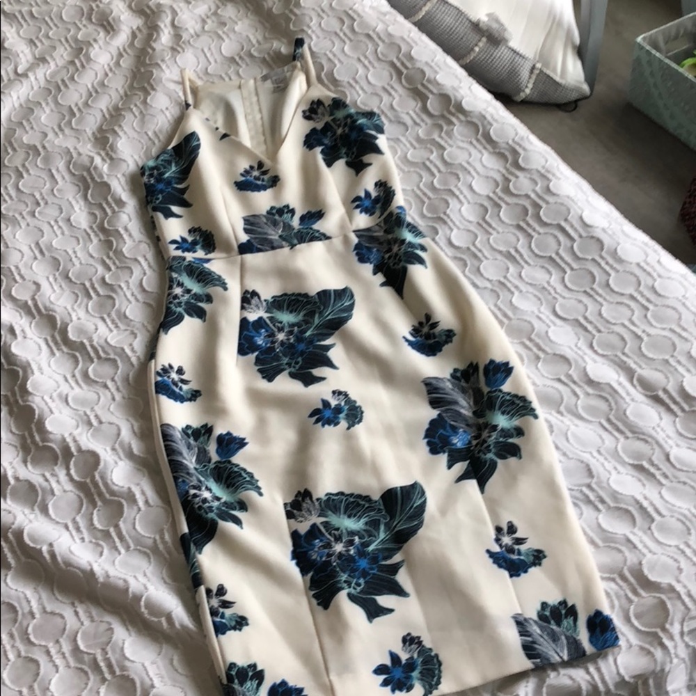 Floral Pattern Midi Dress